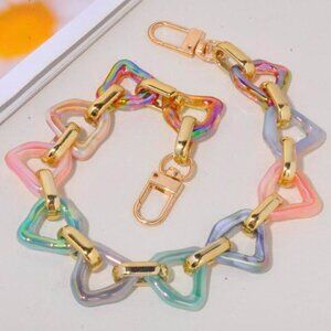 Madewell Rainbow Clear Plastic Link Bracelet